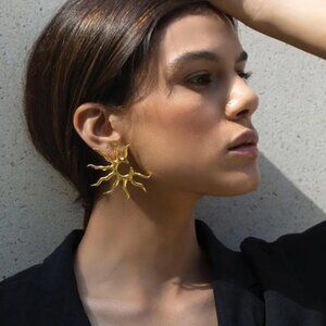 GOLD SUN EARRINGS